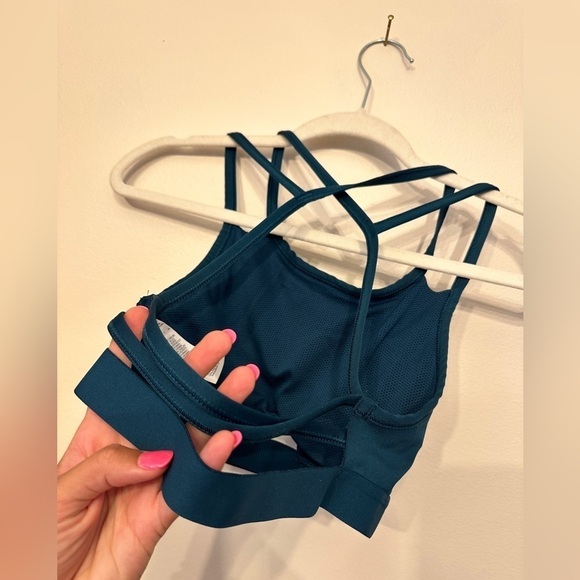 Nike Dri Fit Just Do It teal sports bra size small - Picture 2 of 6